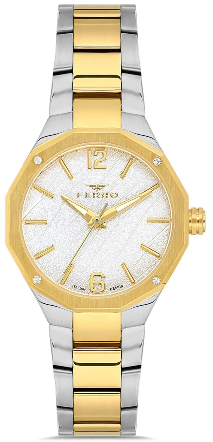 Ferro FL43018A-D Two Tone Stainless Steel Bracelet