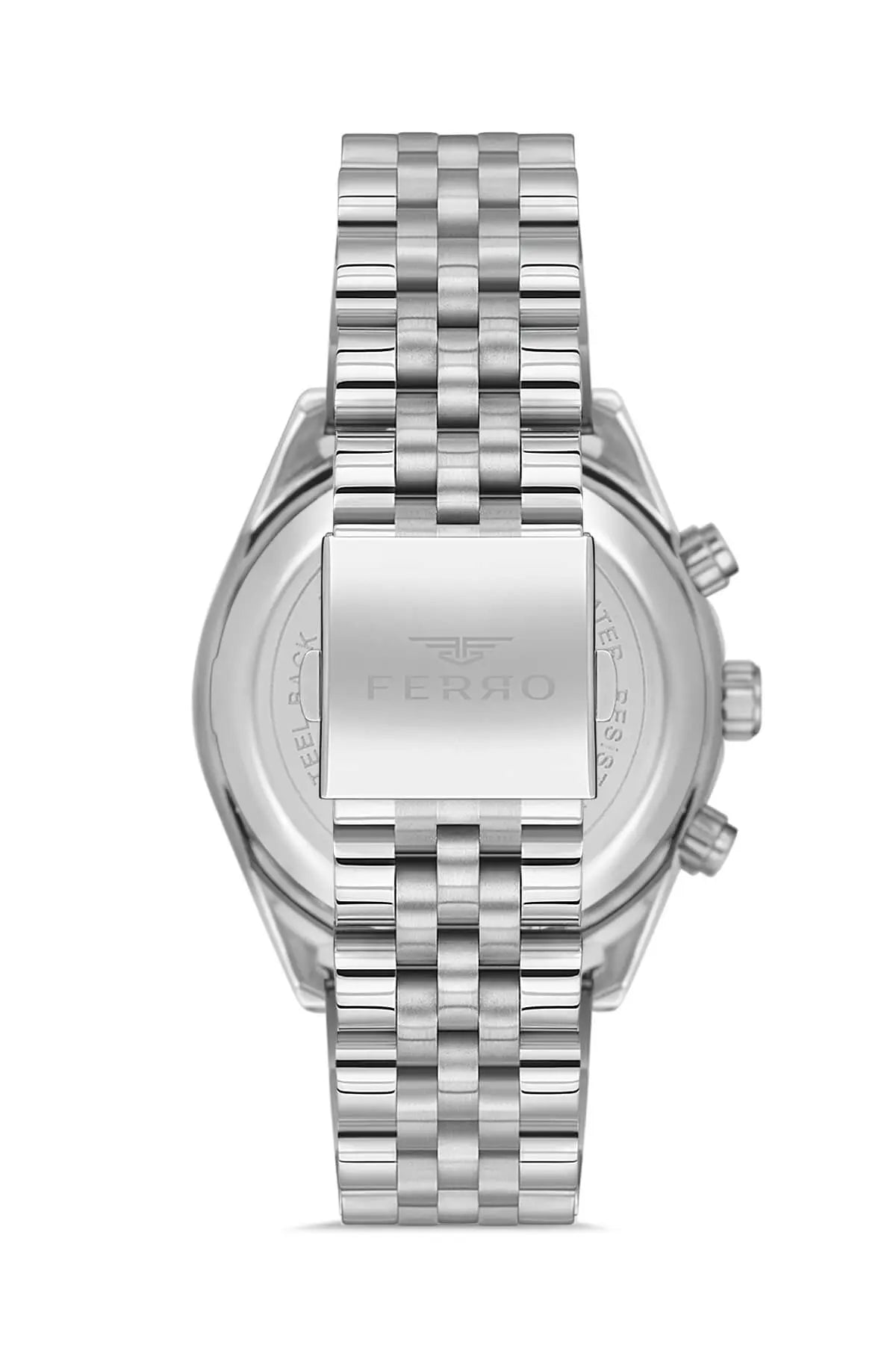 Ferro FM11507AWT-A2 Dual Time Stainless Steel Bracelet