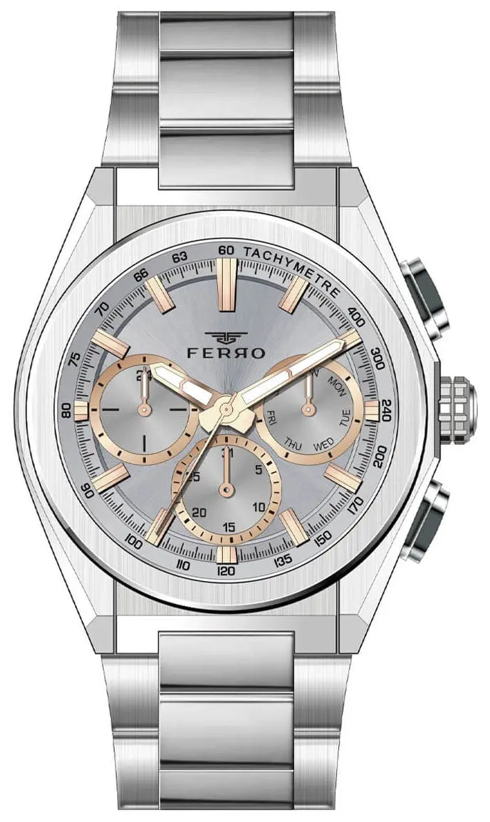 Ferro FM11587AWT-A4 Multifunction Silver Stainless Steel Bracelet