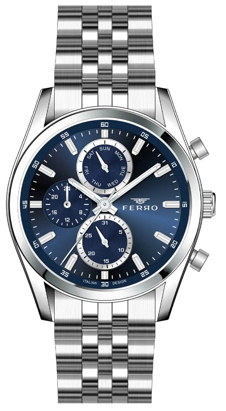 Ferro FM11747AWT-A3 Multifunction Silver Stainless Steel Bracelet