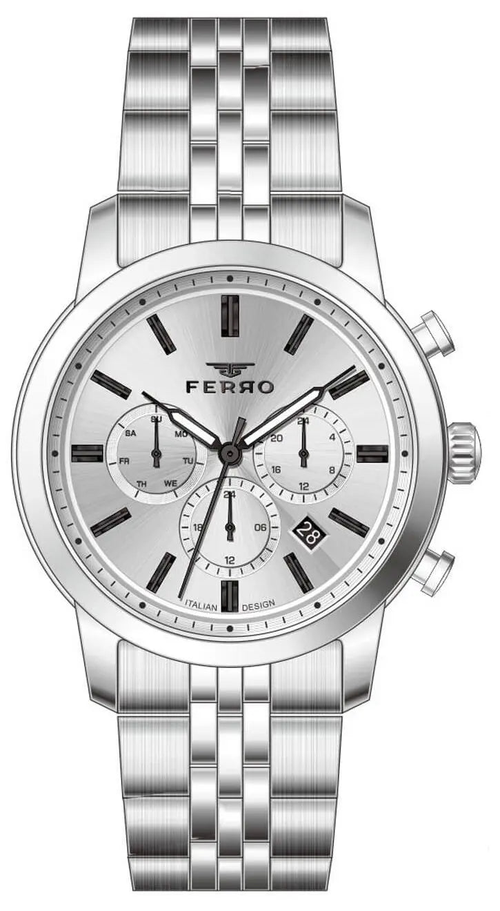 Ferro FM11777AWT-A Multifunction Silver Stainless Steel Bracelet