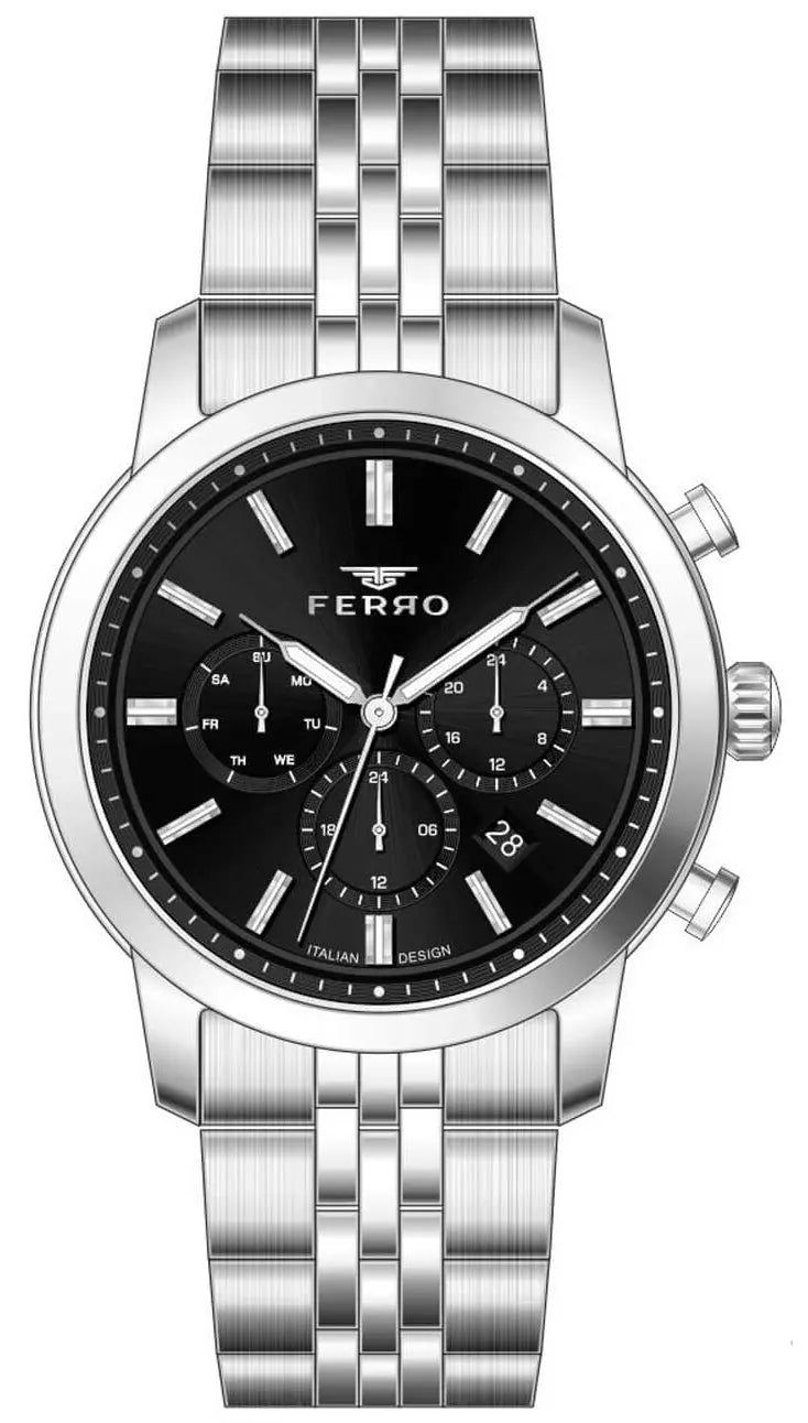 Ferro FM11777AWT-A2 Multifunction Silver Stainless Steel Bracelet