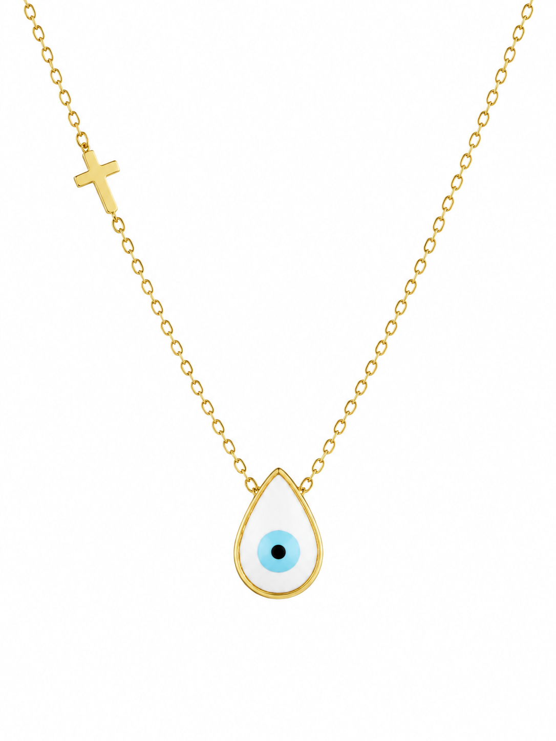 Necklace 9W-KD001-2 Rose Gold Plated Silver with Pearl