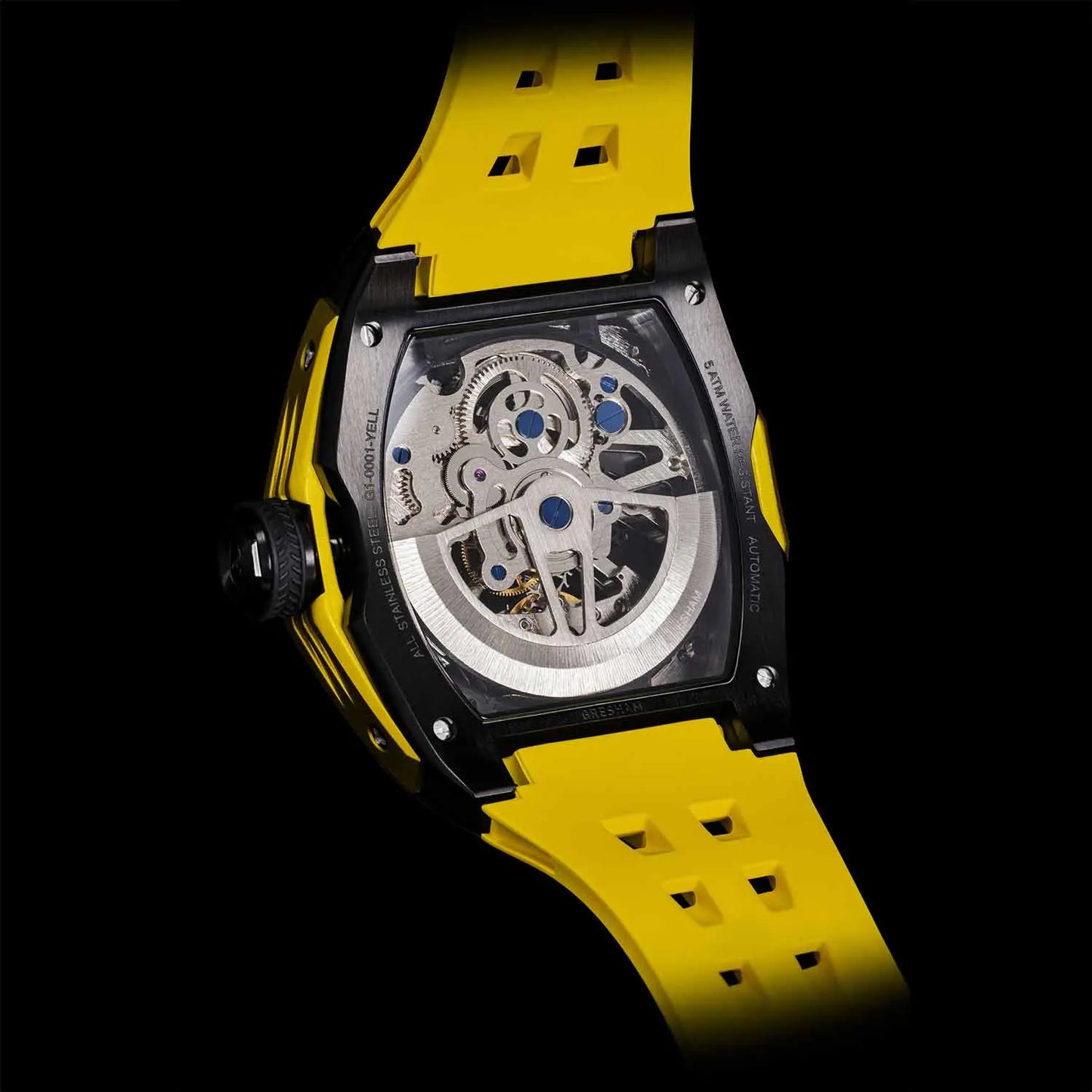 Gresham G1-0001-YELL GL Aurora Special Edition Yellow Silicon Strap