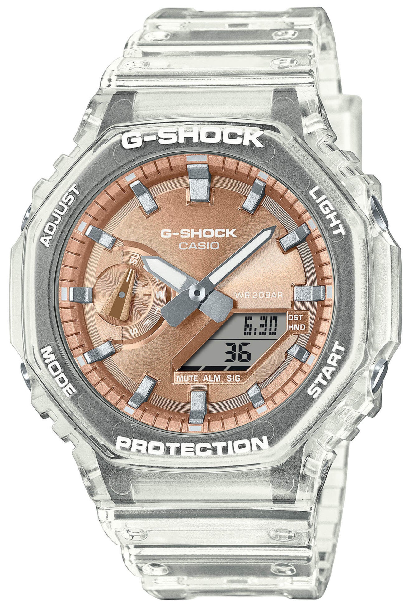 Casio GA-2100BM-7A5ER G-Shock White Rubber Strap