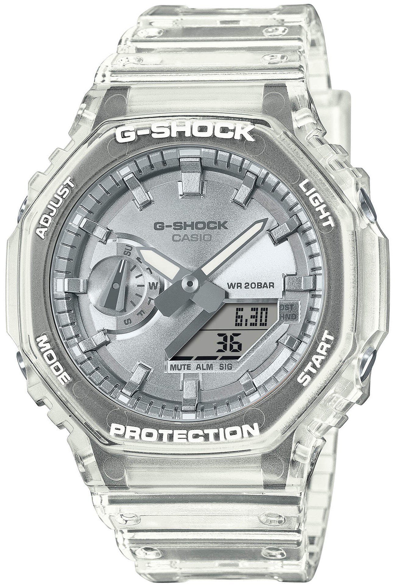 Casio GA-2100BM-7A8ER G-Shock White Rubber Strap