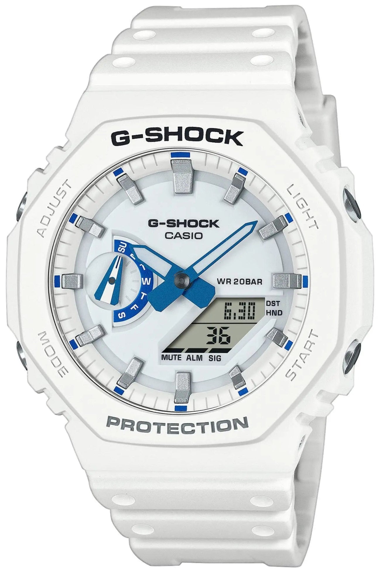 Casio GA-2100HDS-7AER G-Shock White Rubber Strap