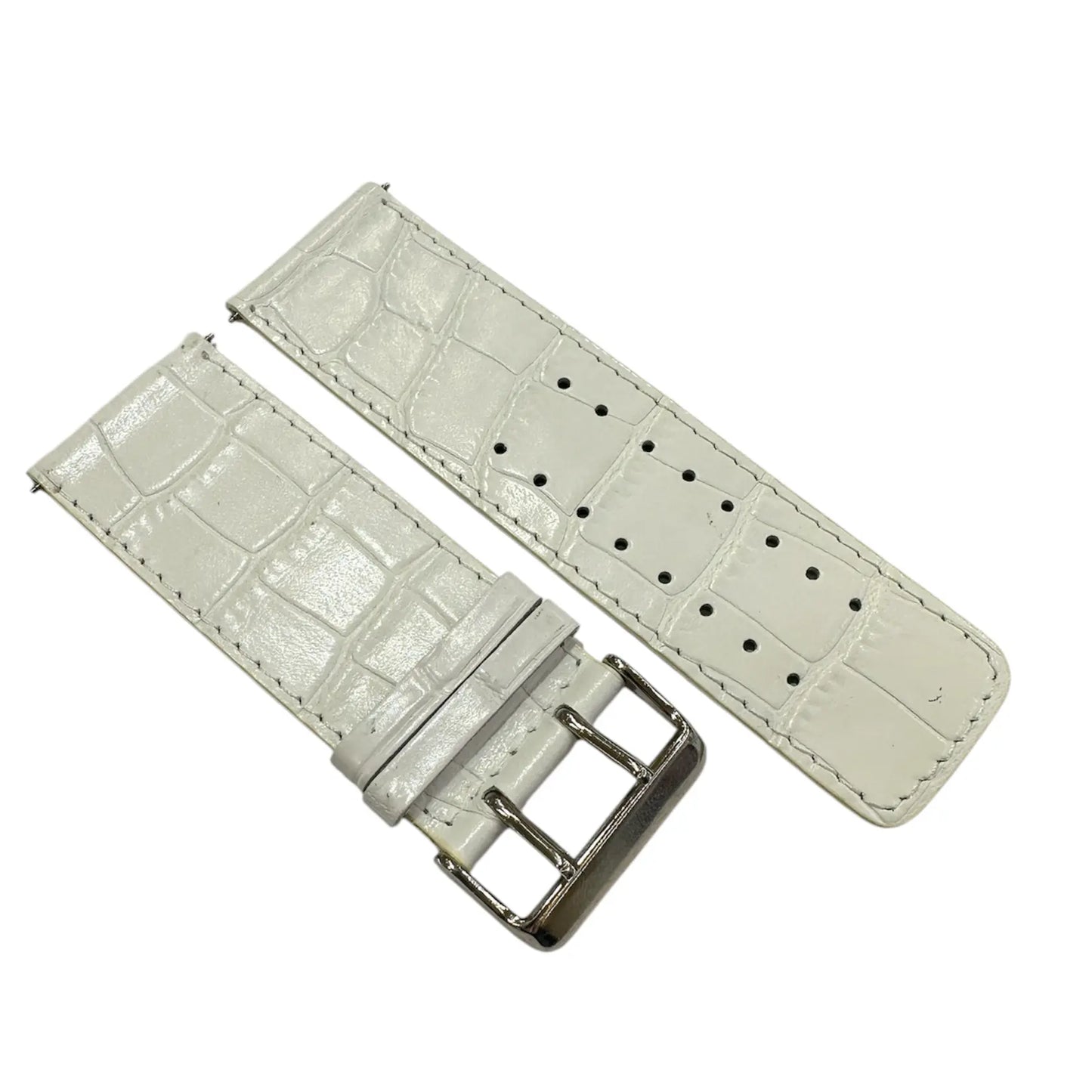 Λουρί GGL111 White Leather Strap N30