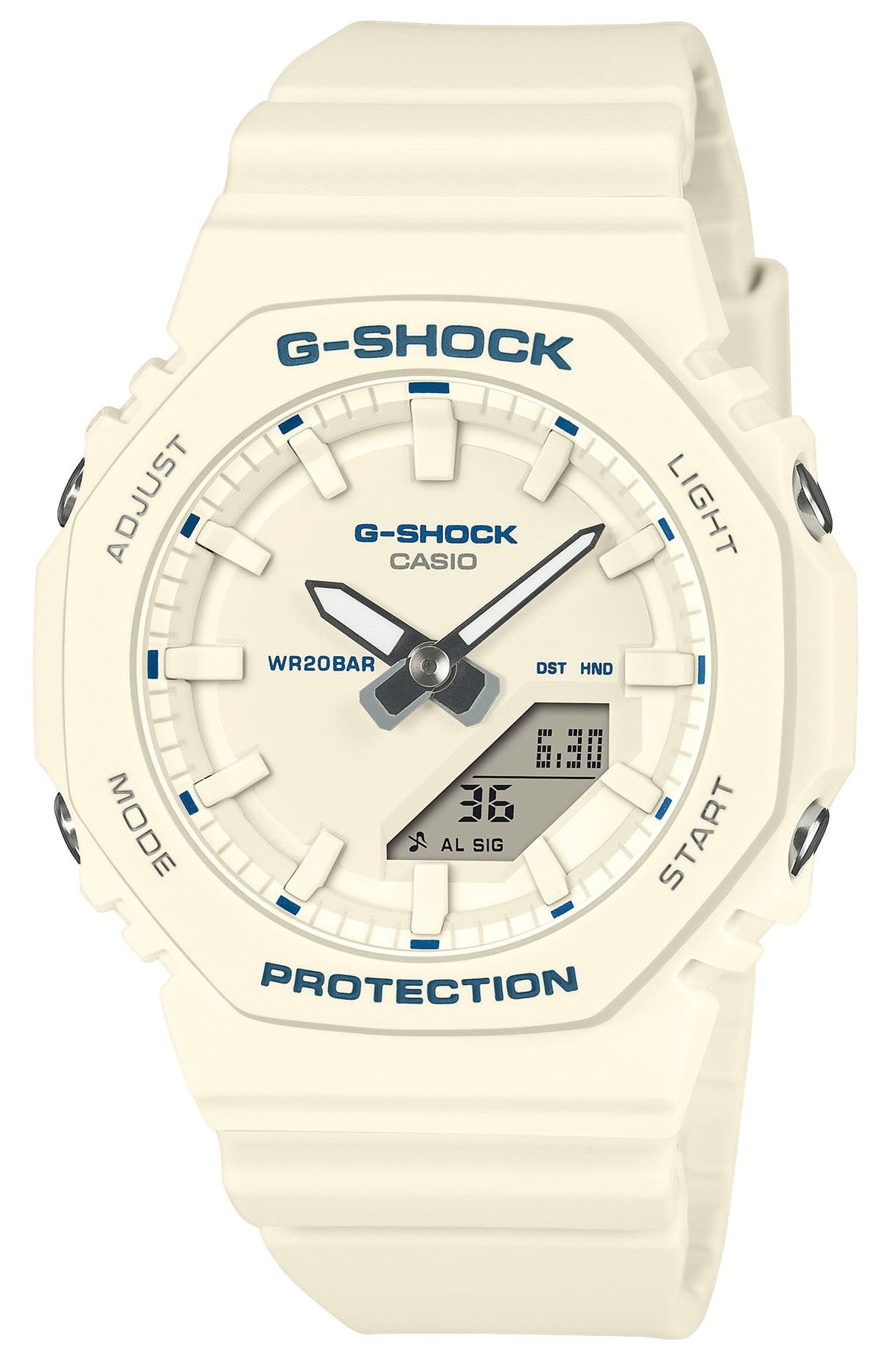 Casio GMA-P2100BA-7AER G-Shock Anadigi White Rubber Strap