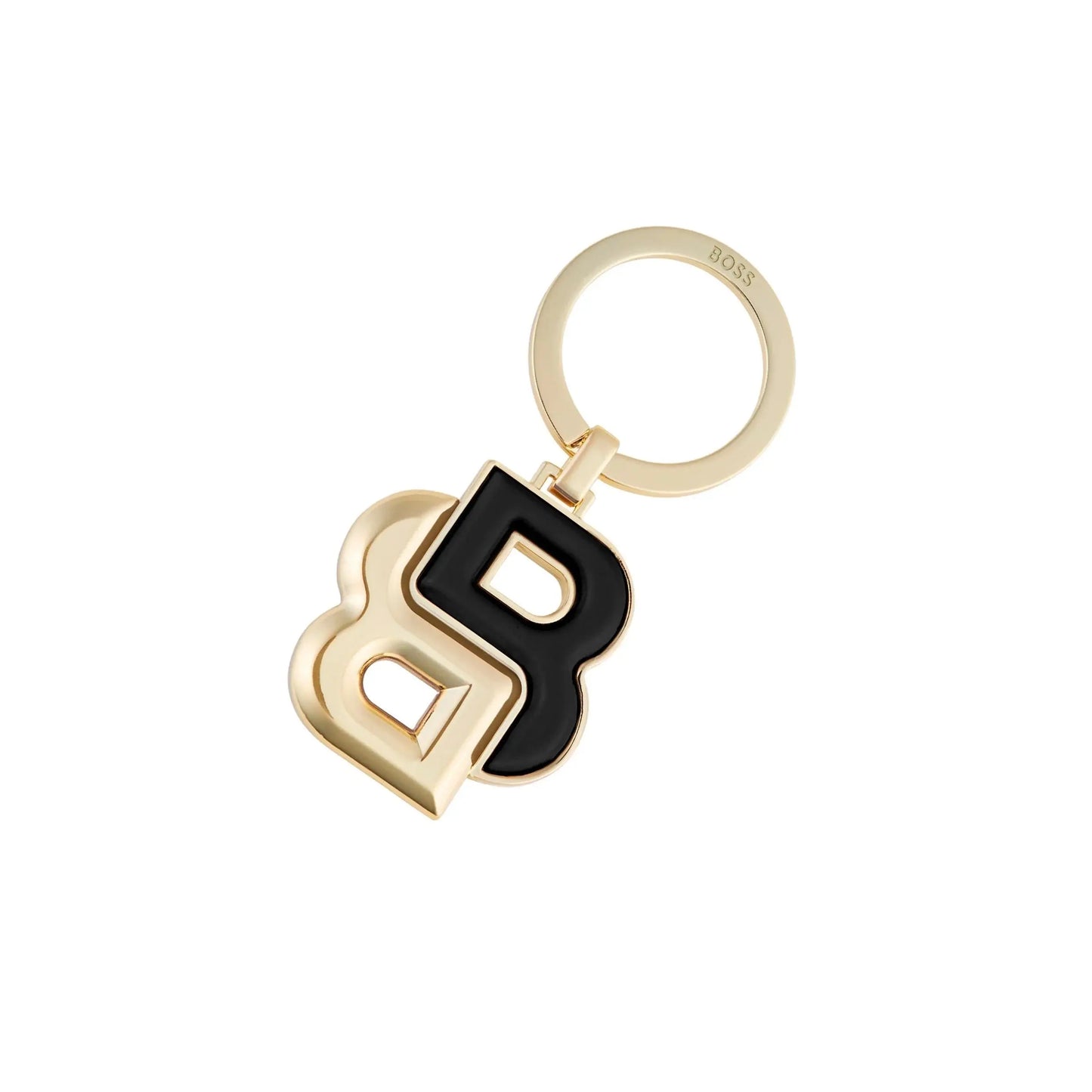 HUGO BOSS HAK520A Μπρελόκ Double B Black & Gold Key Ring
