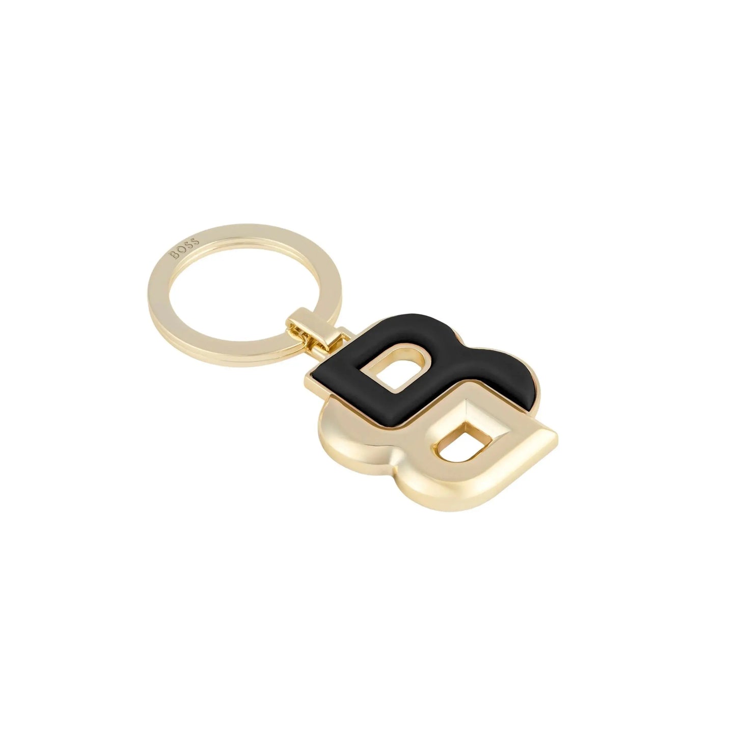 HUGO BOSS HAK520A Μπρελόκ Double B Black & Gold Key Ring