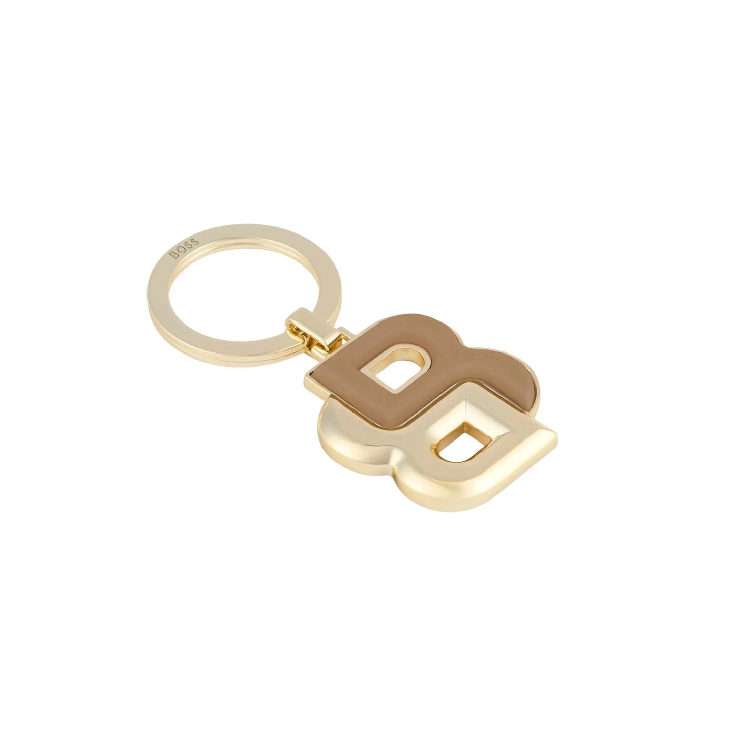 HUGO BOSS HAK520X Μπρελόκ Double B Camel & Gold Key Ring