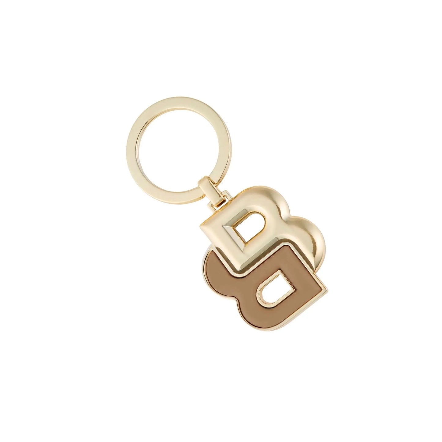 HUGO BOSS HAK520X Μπρελόκ Double B Camel & Gold Key Ring