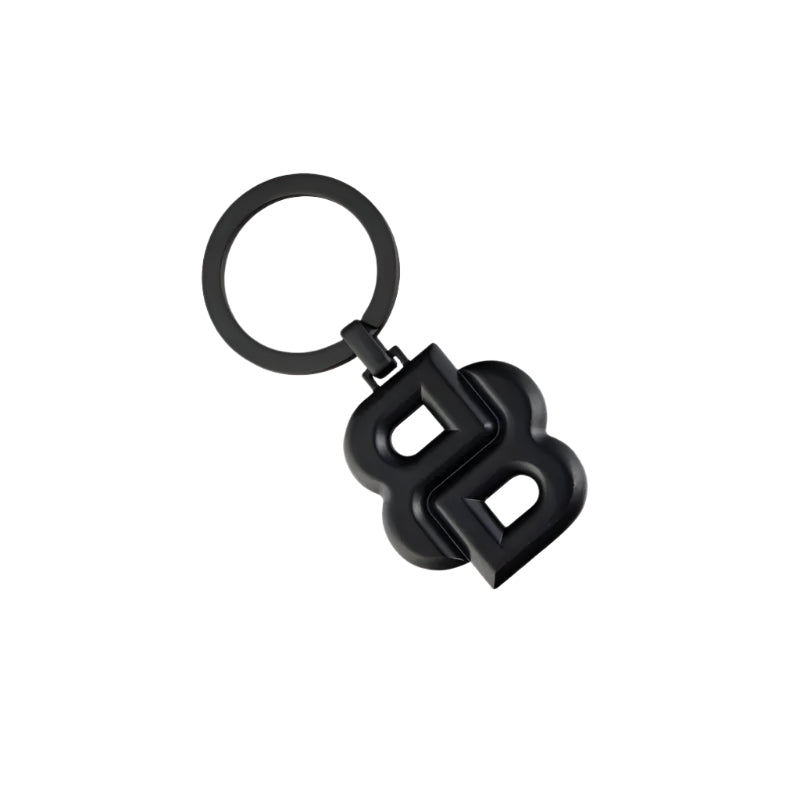 HUGO BOSS HAK567A Μπρελόκ Double B Matt Black Key Ring