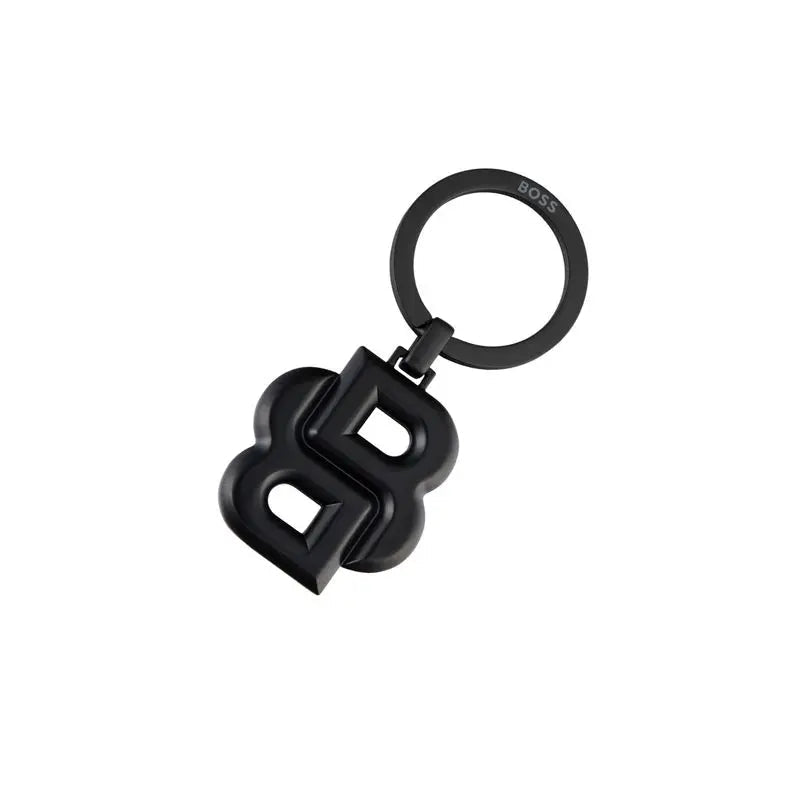 HUGO BOSS HAK567A Μπρελόκ Double B Matt Black Key Ring