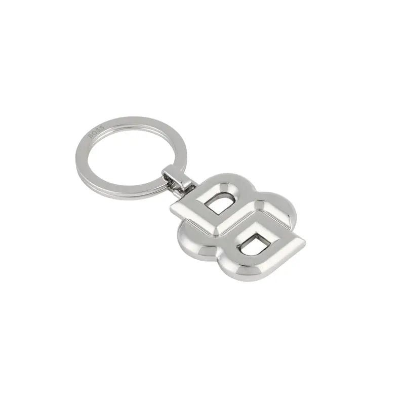 HUGO BOSS HAK567B Μπρελόκ Double B Matt Chrome Key Ring
