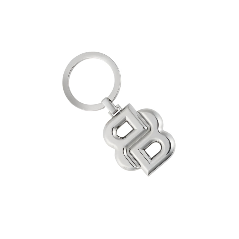HUGO BOSS HAK567B Μπρελόκ Double B Matt Chrome Key Ring