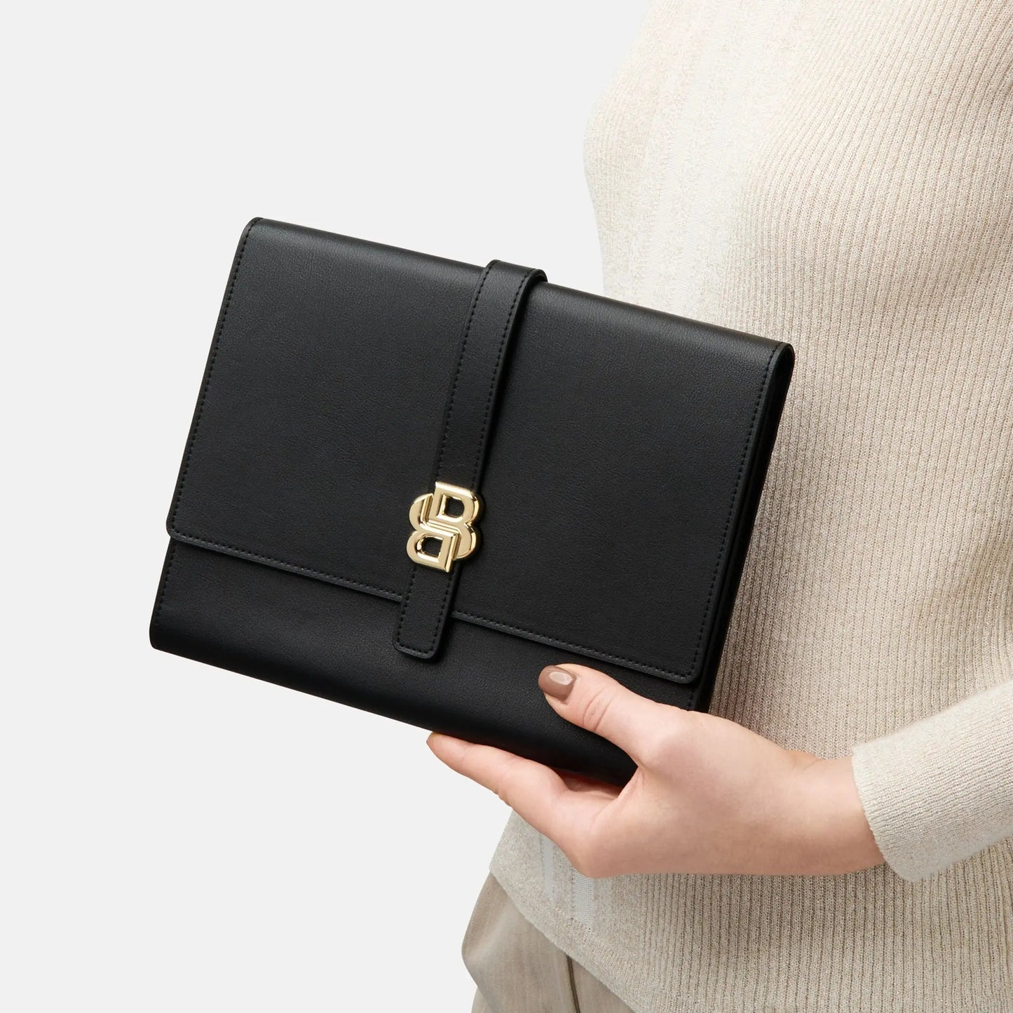 HUGO BOSS HDM520A Ντοσιέ A5 Double B Black & Gold Folder