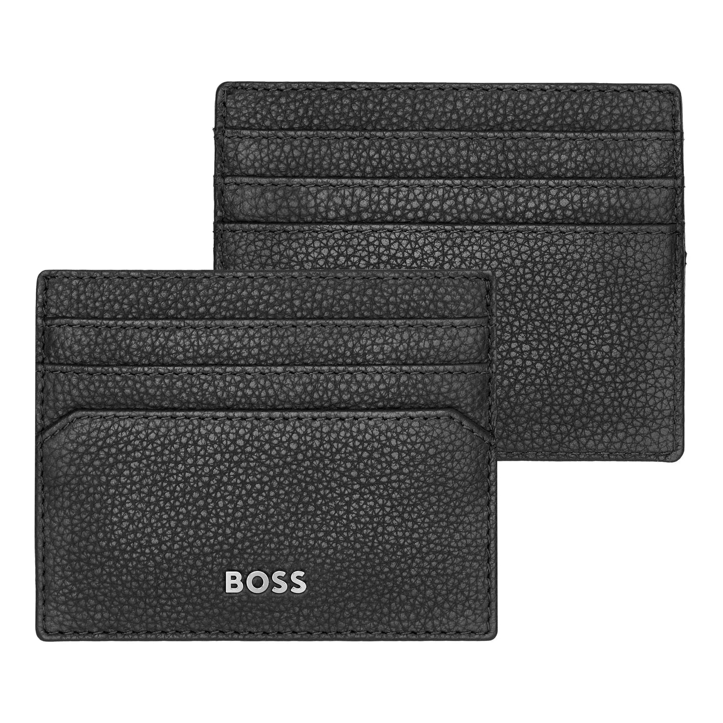 HUGO BOSS HLC416A Καρτοθήκη Grained Black Card Holder
