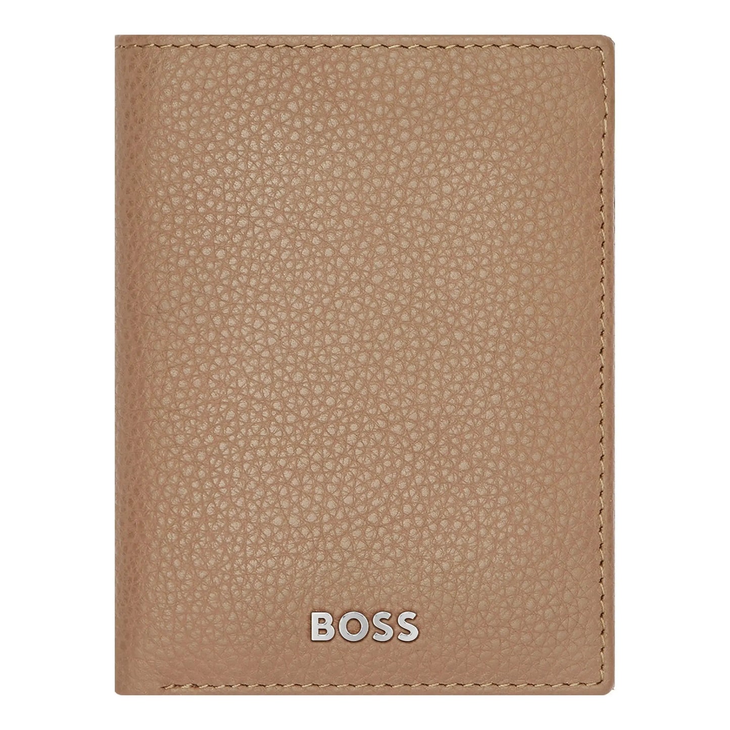 HUGO BOSS HLF416X Καρτοθήκη Trifold Classic Grained Camel Card Holder