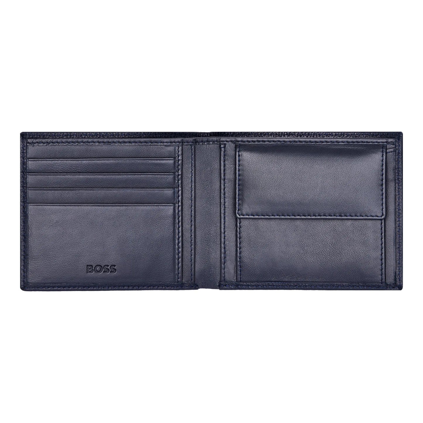 HUGO BOSS HLM416N Πορτοφόλι Grained Navy Wallet