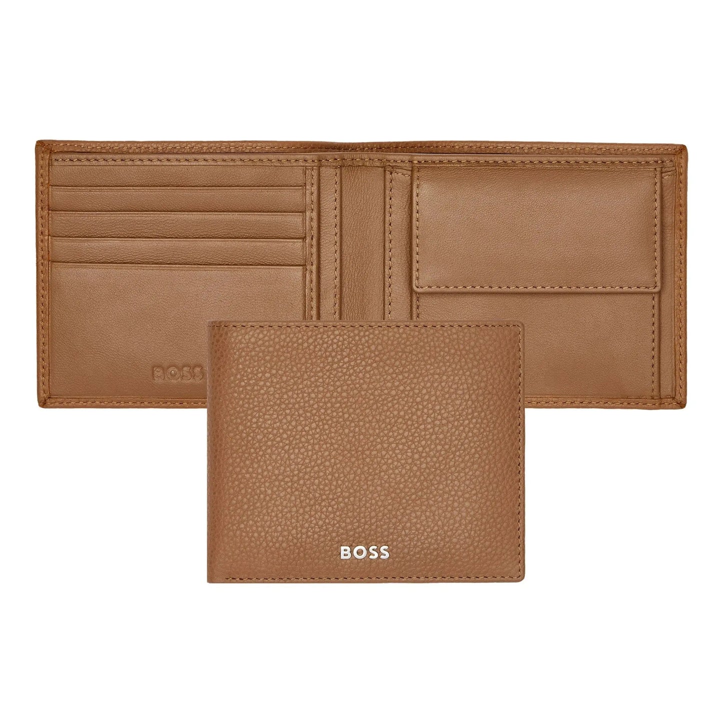 HUGO BOSS HLM416X Πορτοφόλι Grained Camel Wallet