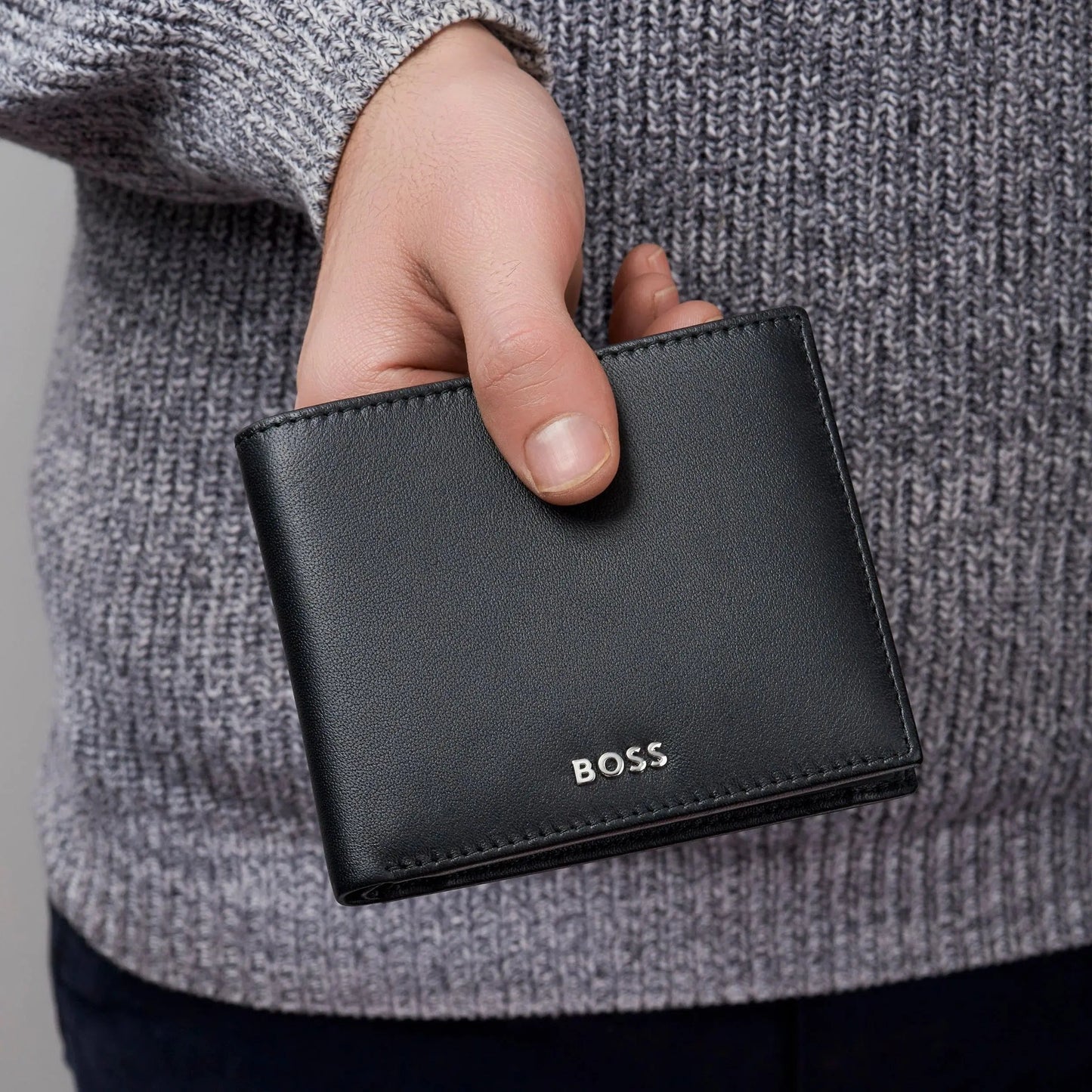 HUGO BOSS HLN403A Πορτοφόλι Classic Smooth Black Money Wallet