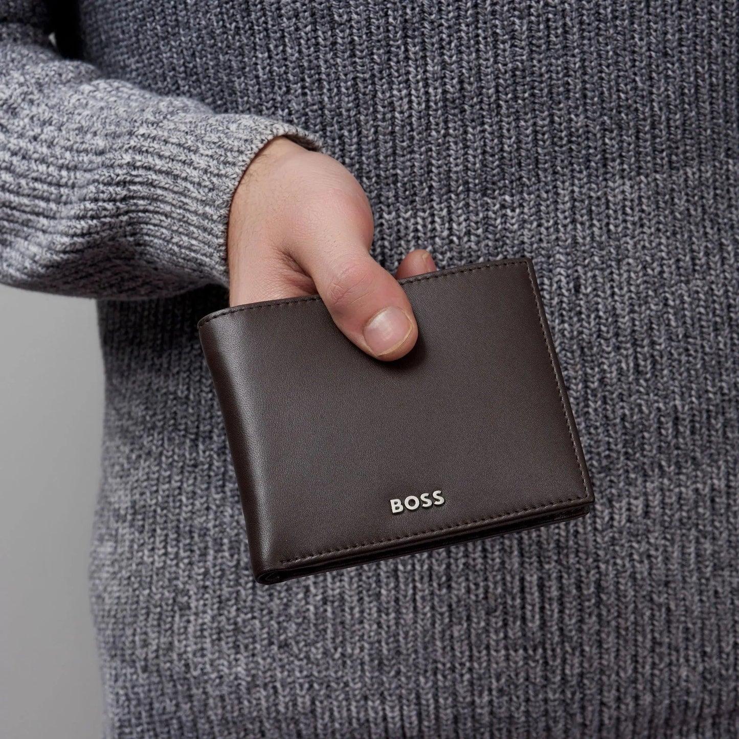 HUGO BOSS HLN403Y Πορτοφόλι Classic Smooth Brown Money Wallet