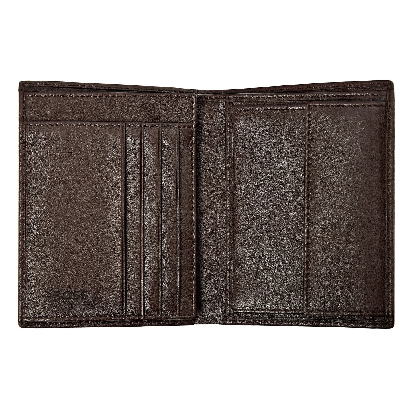 HUGO BOSS HLO403Y Πορτοφόλι Vertical Flap Classic Smooth Brown Wallet