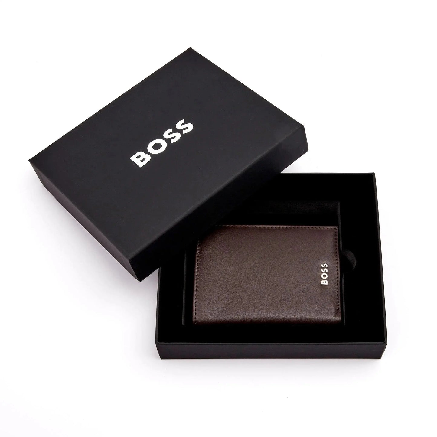 HUGO BOSS HLO403Y Πορτοφόλι Vertical Flap Classic Smooth Brown Wallet