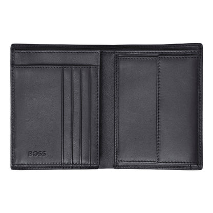 HUGO BOSS HLO416A Πορτοφόλι Vertical Flap Classic Grained Black Wallet