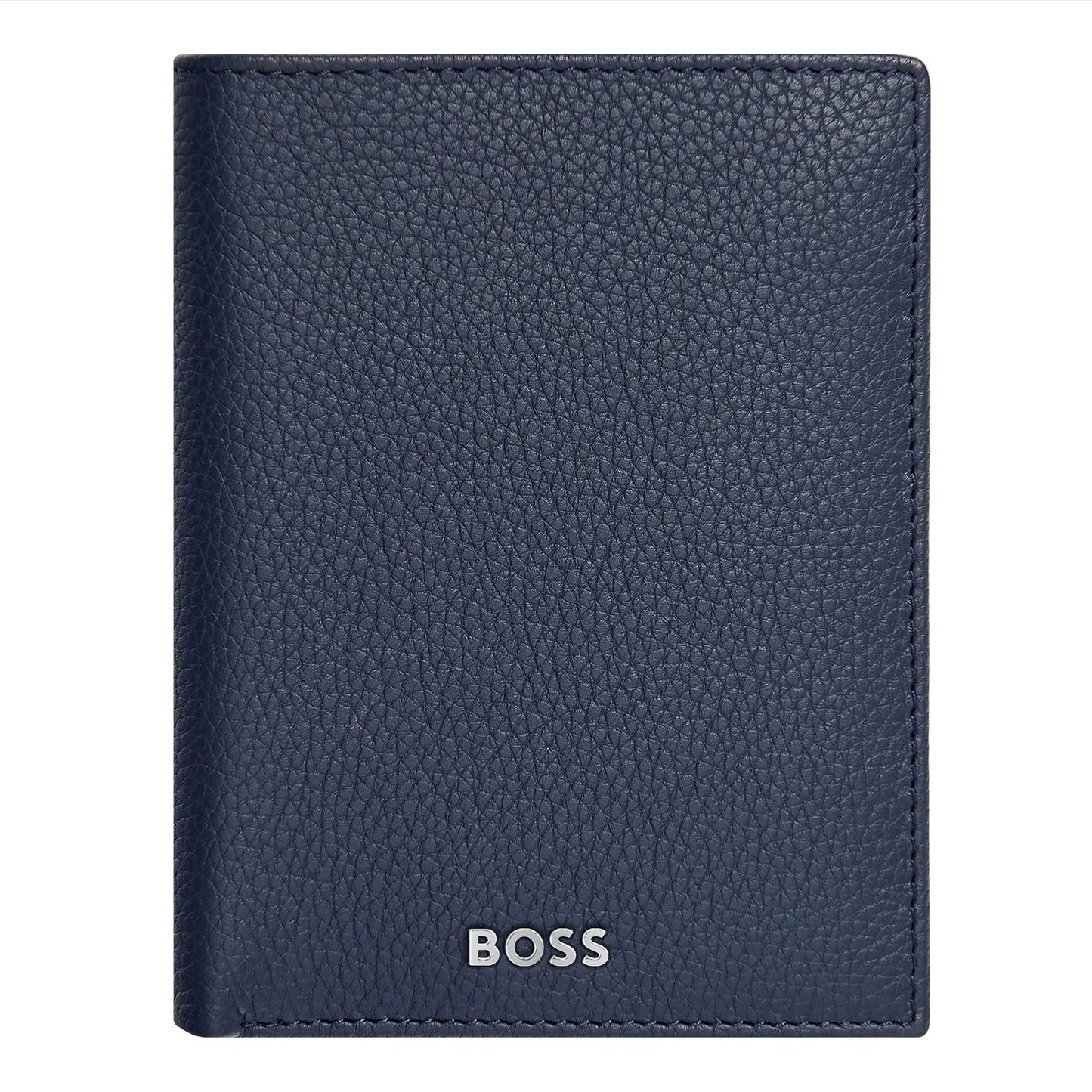 HUGO BOSS HLO416N Πορτοφόλι Vertical Flap Classic Grained Navy Wallet