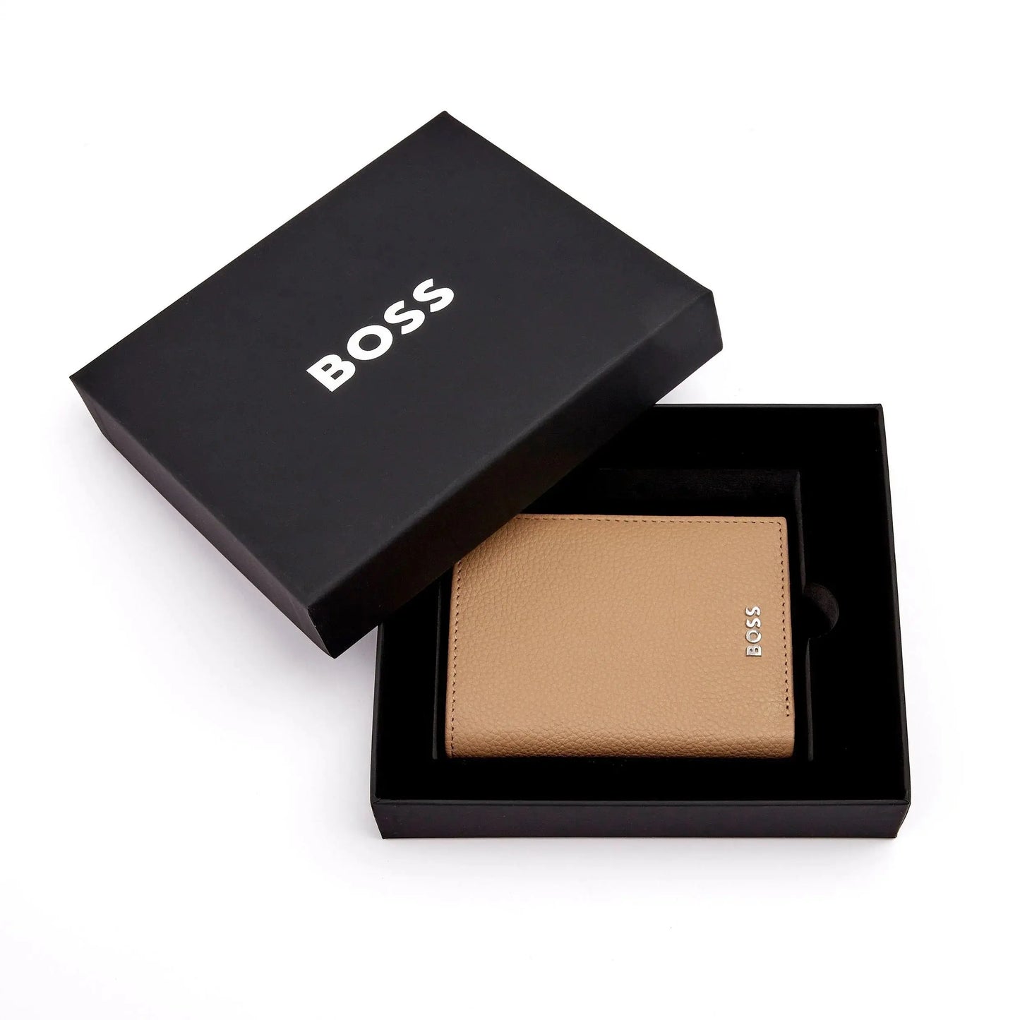 HUGO BOSS HLO416X Πορτοφόλι Vertical Flap Classic Grained Camel Wallet
