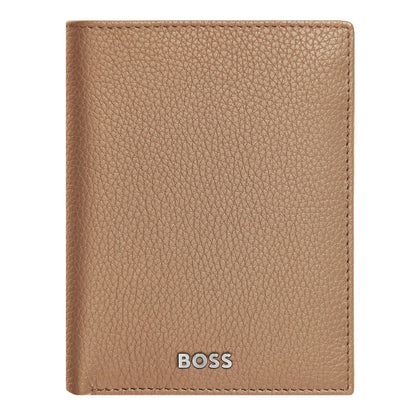 HUGO BOSS HLO416X Πορτοφόλι Vertical Flap Classic Grained Camel Wallet