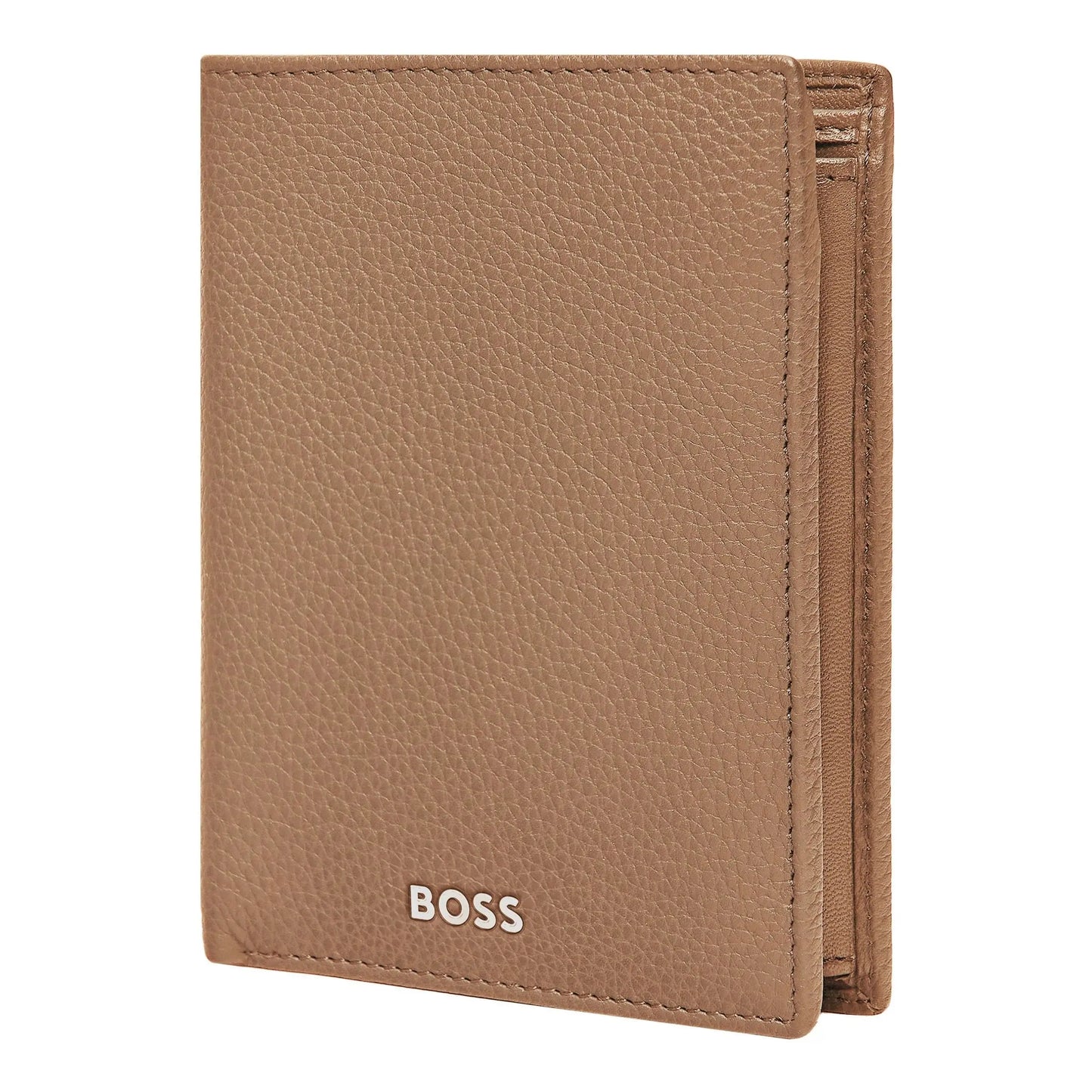 HUGO BOSS HLO416X Πορτοφόλι Vertical Flap Classic Grained Camel Wallet