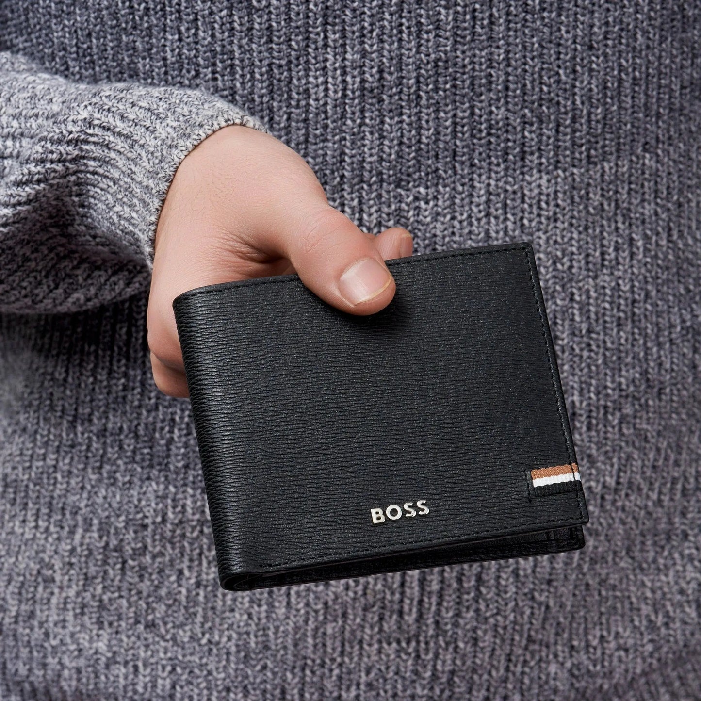 HUGO BOSS HLO421A Πορτοφόλι Vertical Flap Iconic Black Wallet