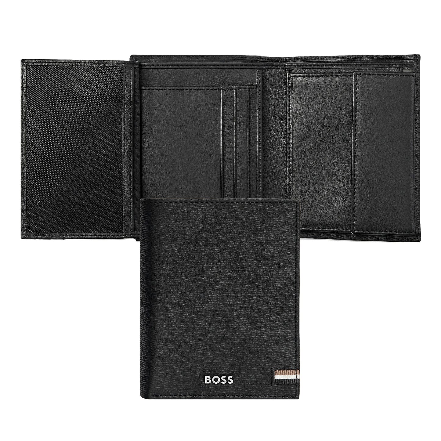 HUGO BOSS HLO421A Πορτοφόλι Vertical Flap Iconic Black Wallet
