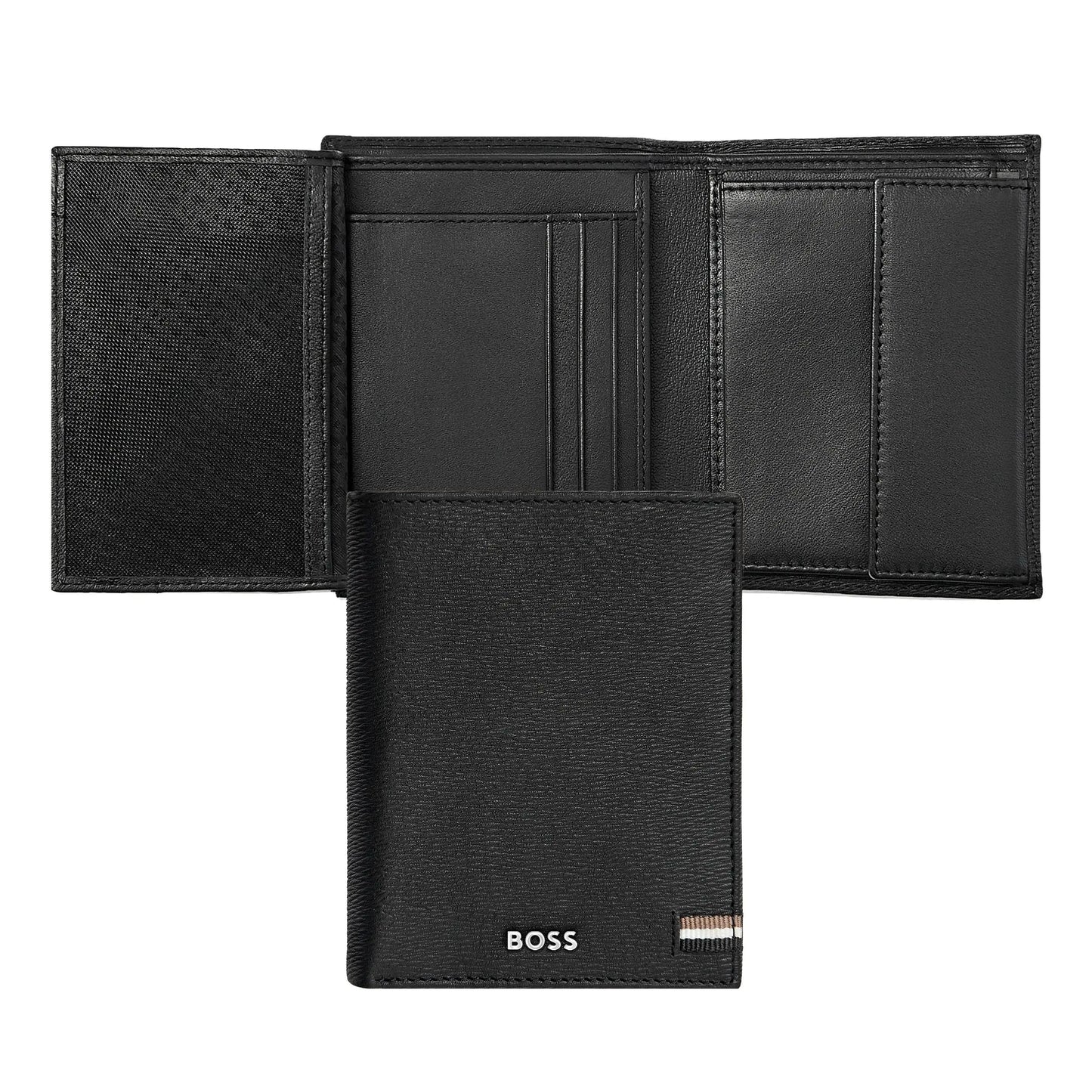 HUGO BOSS HLO421A Πορτοφόλι Vertical Flap Iconic Black Wallet