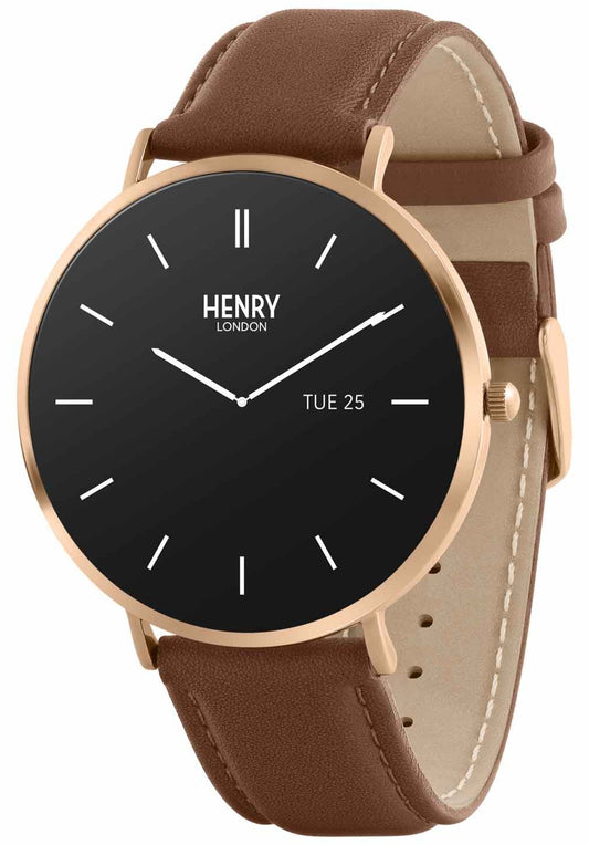 Henry London HLS65-0002 Smartwatch Brown Leather Strap