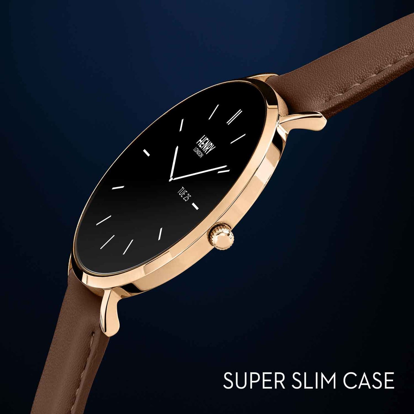 Henry London HLS65-0002 Smartwatch Brown Leather Strap