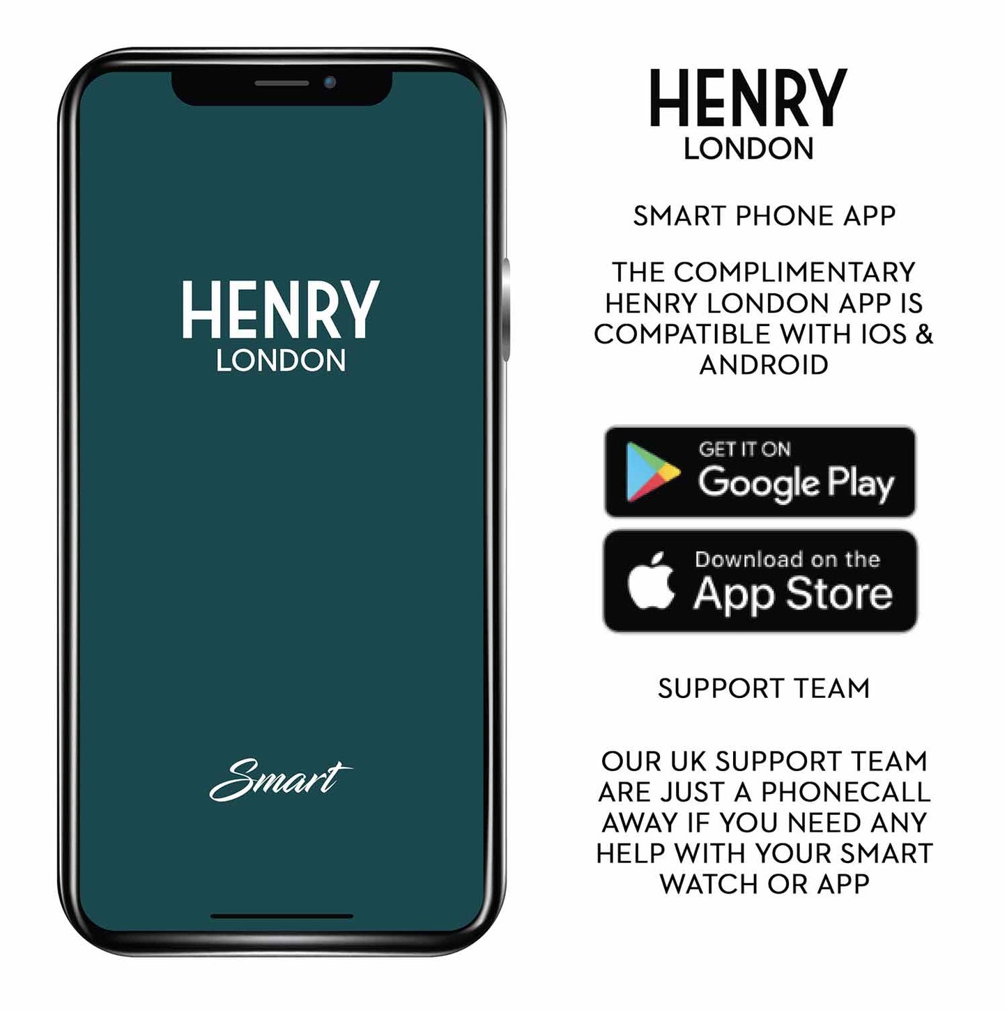 Henry London HLS65-0003 Smartwatch Beige Leather Strap