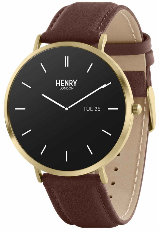 Henry London HLS65-0007 Smartwatch Brown Leather Strap