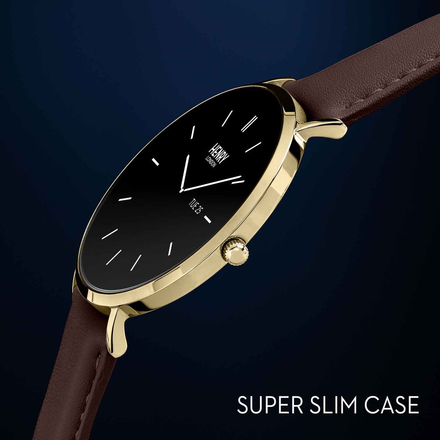 Henry London HLS65-0007 Smartwatch Brown Leather Strap