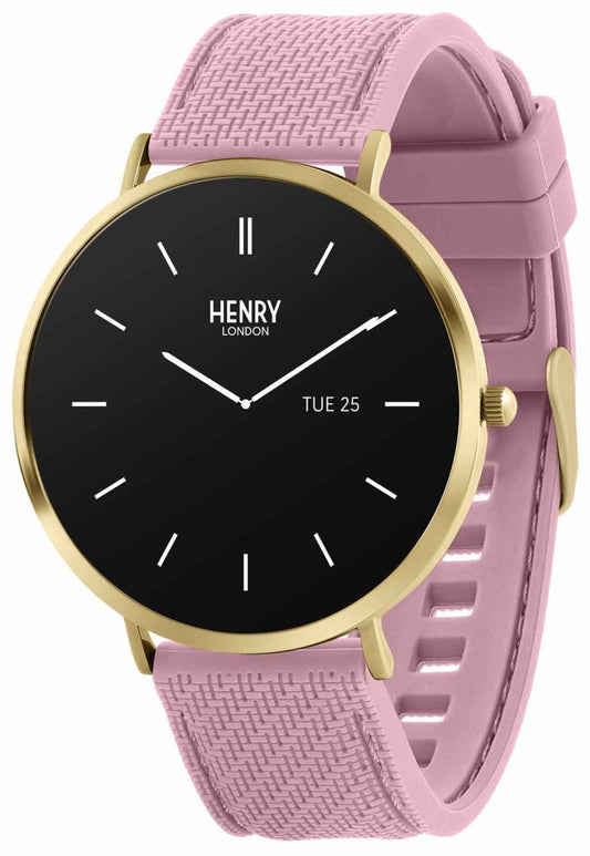 Henry London HLS65-0016 Smartwatch Pink Silicon Strap