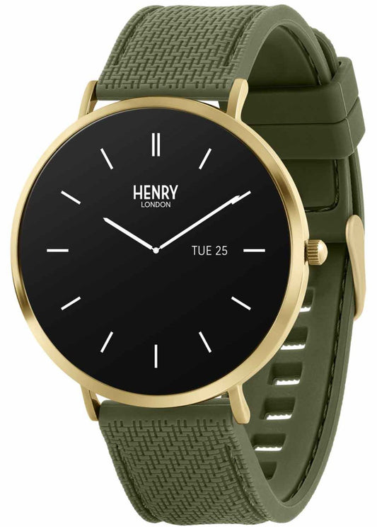 Henry London HLS65-0018 Smartwatch Olive Silicon Strap