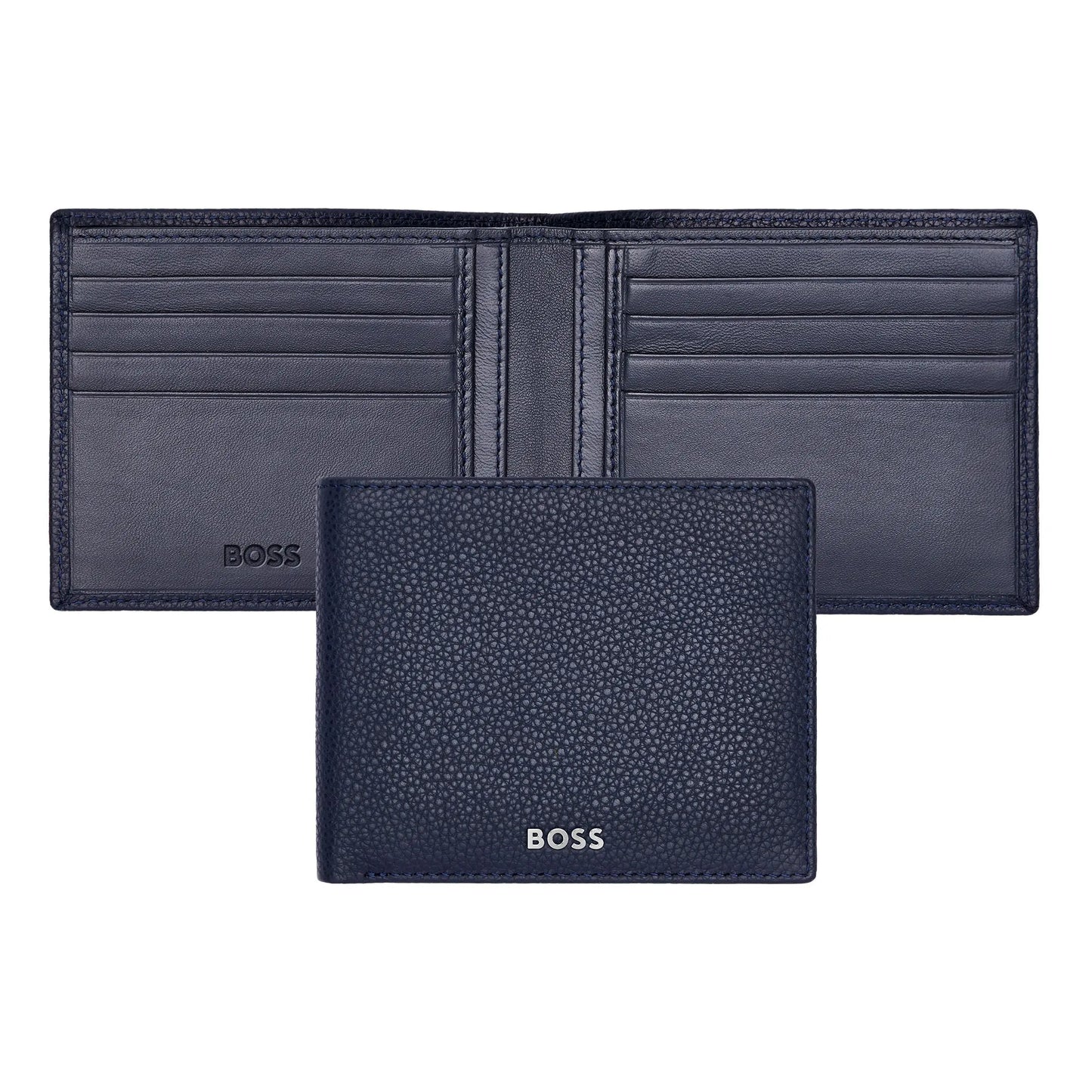 HUGO BOSS HLW416N Πορτοφόλι Classic Grained Blue Wallet