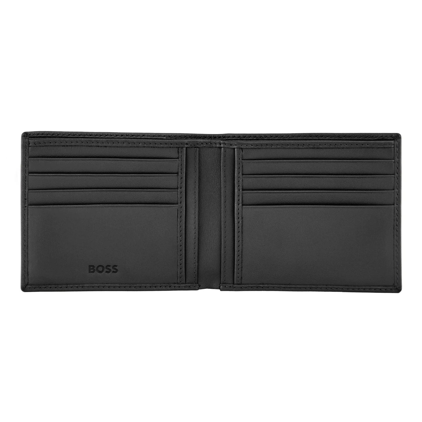HUGO BOSS HLW526A Πορτοφόλι Double B Saffiano Black Wallet