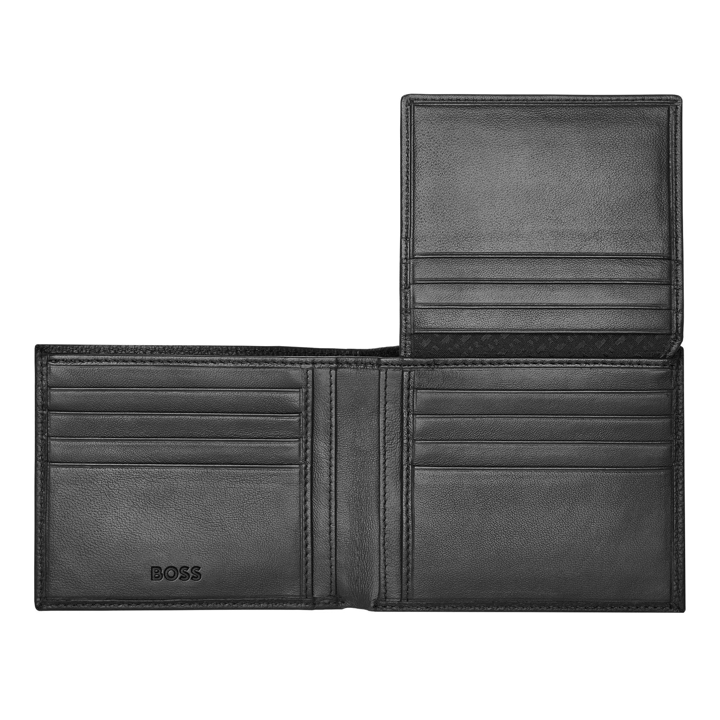 HUGO BOSS HLY416A Πορτοφόλι Flap Classic Grained Black Wallet