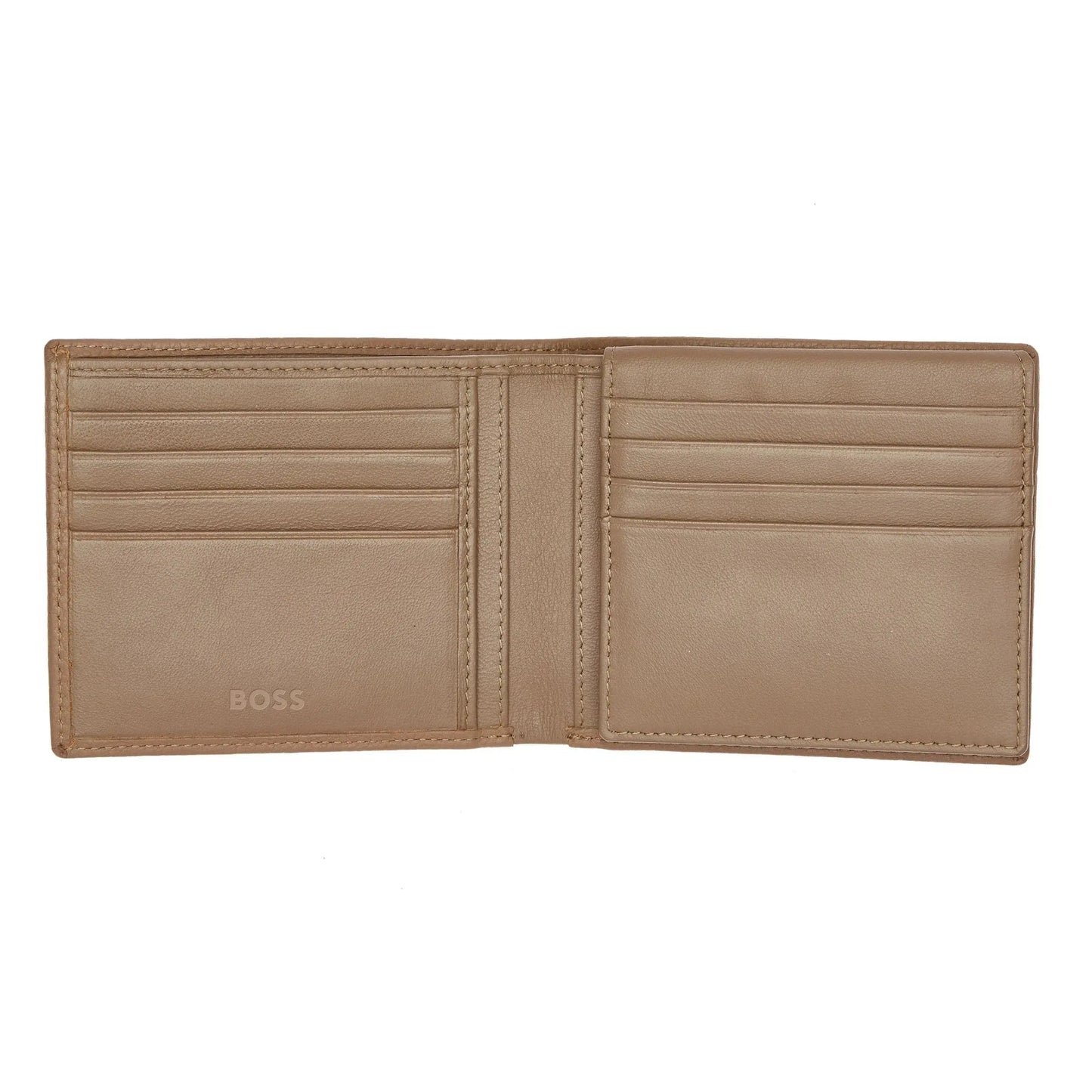 HUGO BOSS HLY416X Πορτοφόλι Flap Classic Grained Camel Wallet