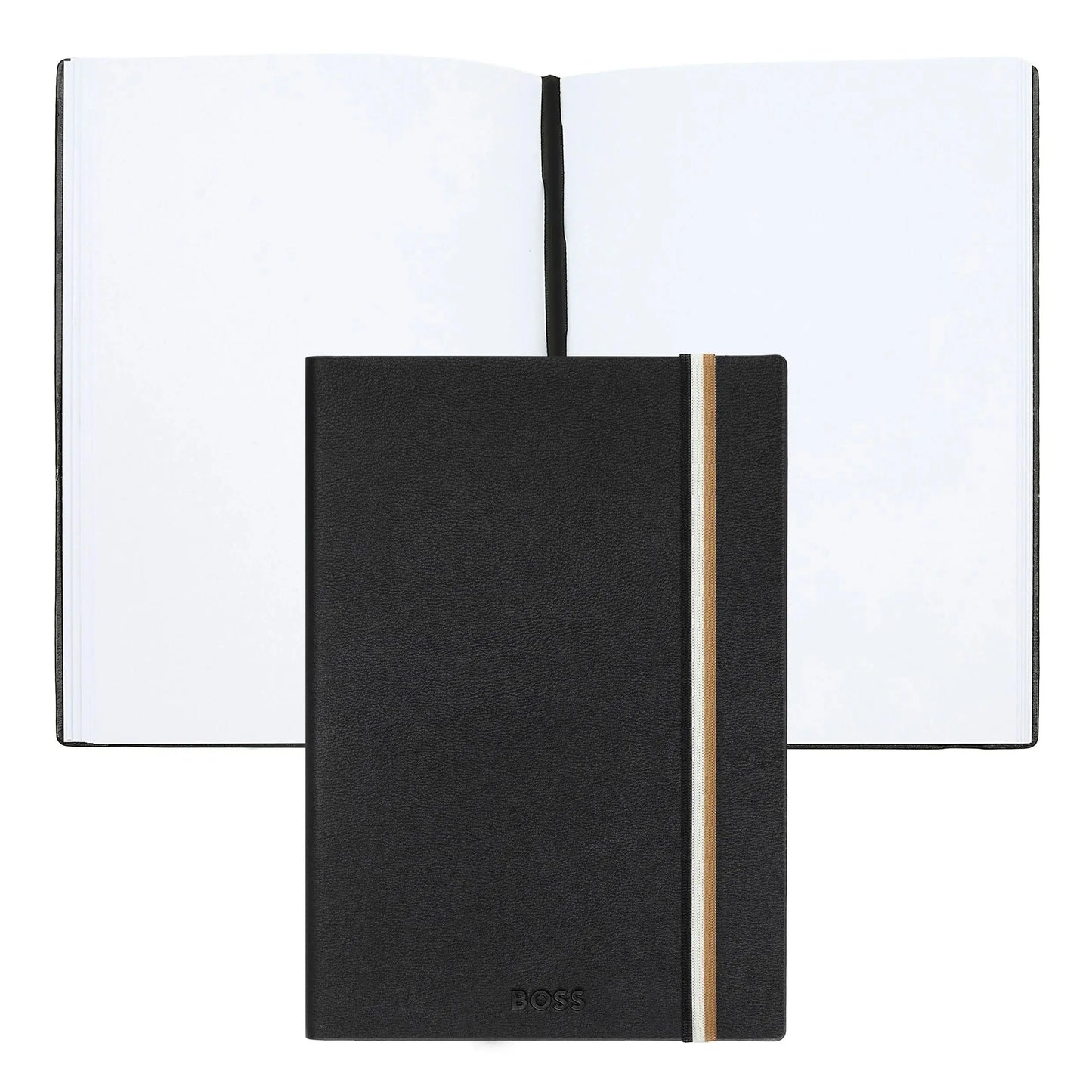 HUGO BOSS HNH321AL A5 Iconic Black Lined Notebook